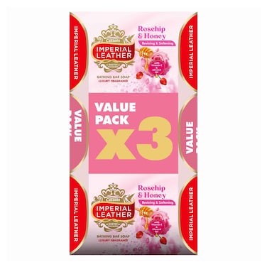 Imperial Leather Soap Rosehip &amp; Honey Value Pack 150gX3