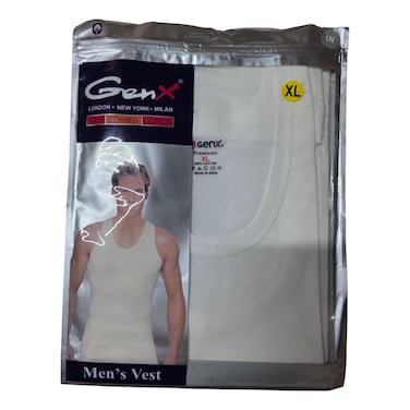 Genx Premium Men&rsquo;s Vest White Extra Large 1 Piece