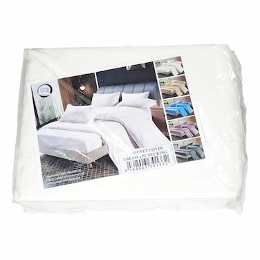 T.C Duvet Cover 4Pc Set King Cream