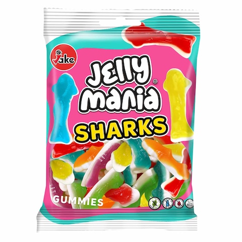 Jake Jelly Mania Sharks Gummies Candy 100g