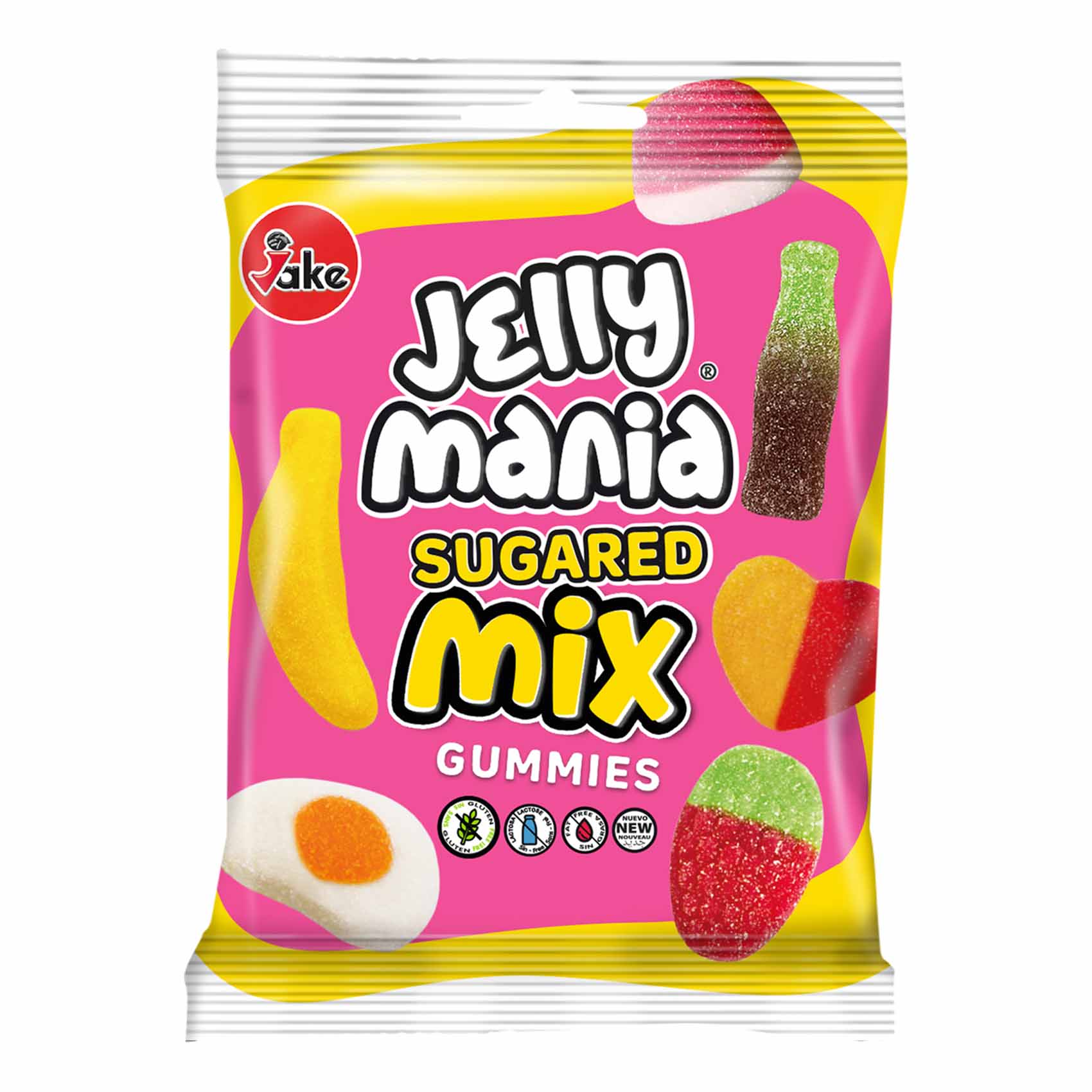 Jake Jelly Mania Sugared Mix Gummy Candy 100g