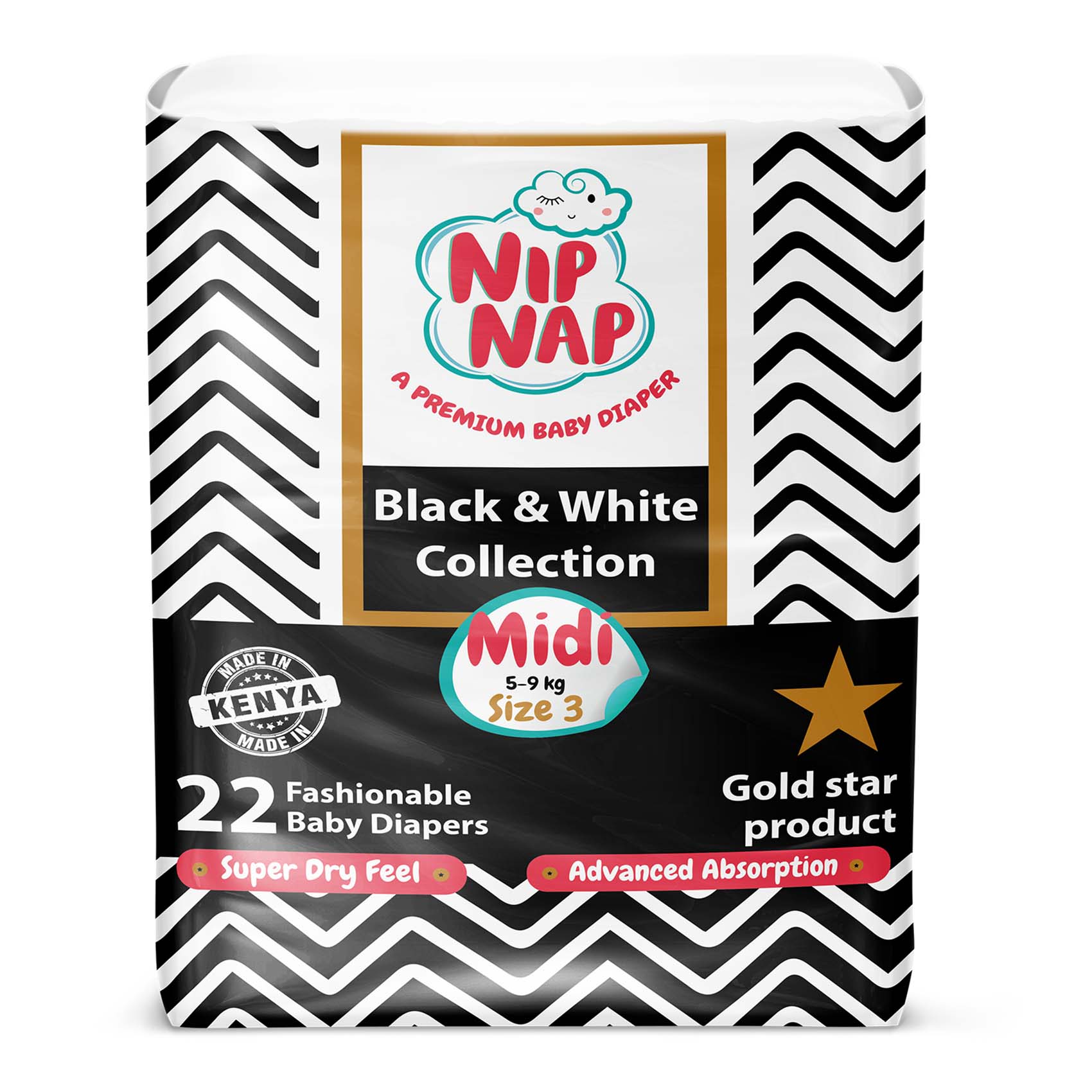 N.A.P./NAPPY CITY HEAVY〜/G-RAP Buy Nipnap Black & White Fashionable Diapers Mid Count Midi
