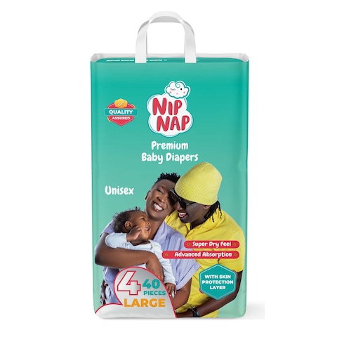 Nipnap Premium Baby Diapers High Count Maxi 40S