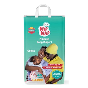 Nipnap Premium Baby Diapers High Count Maxi 40S