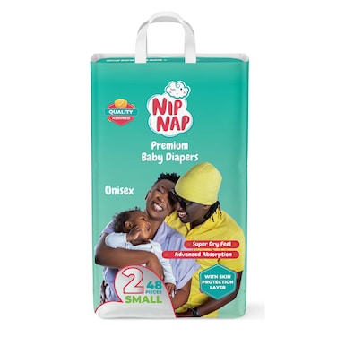 Nipnap Premium Baby Diapers High Count Mini 48S