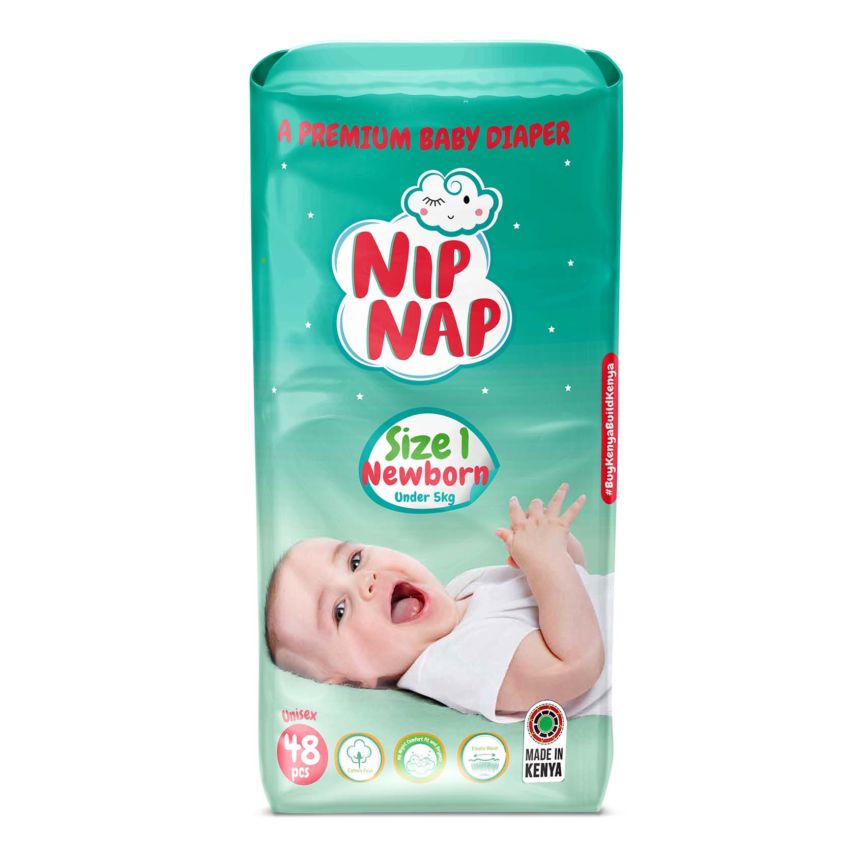 Buy Nipnap Premium Baby Diapers High Count Newborn 48S Online