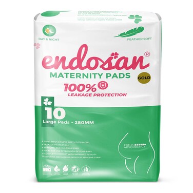 Endosan Maternity Pads Gold 280Mm Large 10S