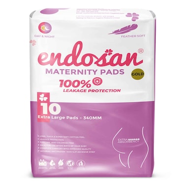 Endosan Maternity Pads Gold 340Mm Extra Large 10pcs