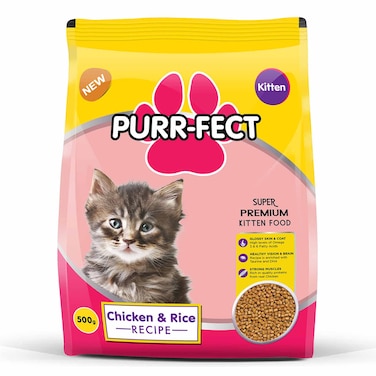 Purr-fect Kitten Chicken &amp; Rice 500g