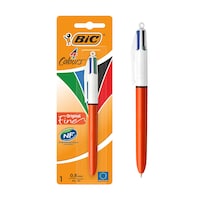 BIC 4 Colours Original Fine Retractable Ball Pens Fine Point (0.8 mm) - Blister of 1