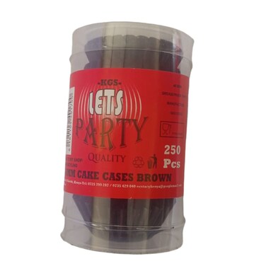 Lets Party Brown Cake Cases 250S