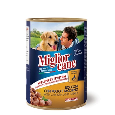 Migliorcane Canned Dog Food With Chicken &amp; Turkey 405 Gr