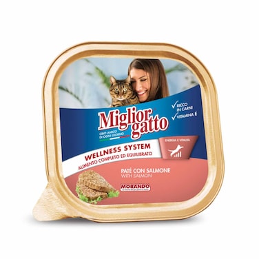 Migliorgatto Cat Alu.Tray With Cat Salmon  100 Gr