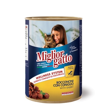 Migliorgatto Canned Cat Food With Rabbit  405 Gr
