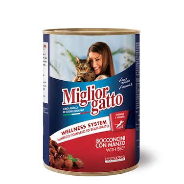 Migliorgatto Canned Cat Food With Beef  405 Gr