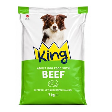 King Adult Dog Food Beef 7kg