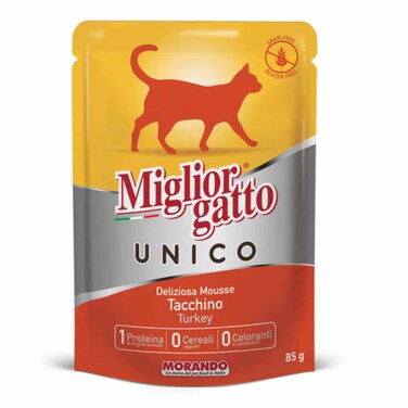 Miglior Cat Food Unico Mousse Pouch &ndash; Turkey 85G