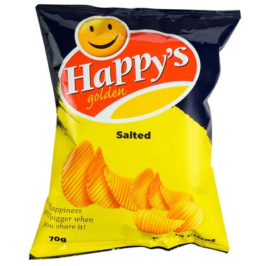 Happys Golden Salted Potato Chips 70G