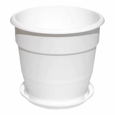 Kenpoly Planter No.5 With Dish White