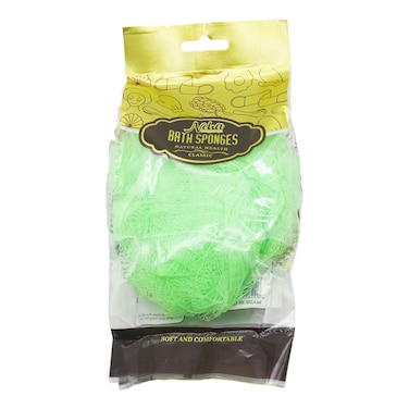 Deco Bella Green Leaves Bath Sponge 50g Purple