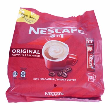 Nescafe 3in1 Organic Coffee Pouch 18gx25