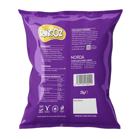 Norda Ringoz Sweet Paprika Crunchy Corn Rings 25G