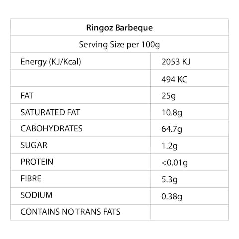 Norda Ringoz Barbeque Crunchy Corn Rings 25G