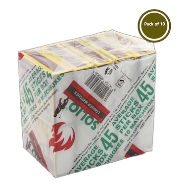 Solio Safety Matches 45 Sticks Pack of 10