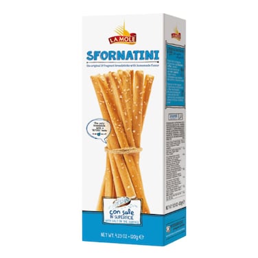 La Mole Sfornatini Sea Salt Breadsticks 120G