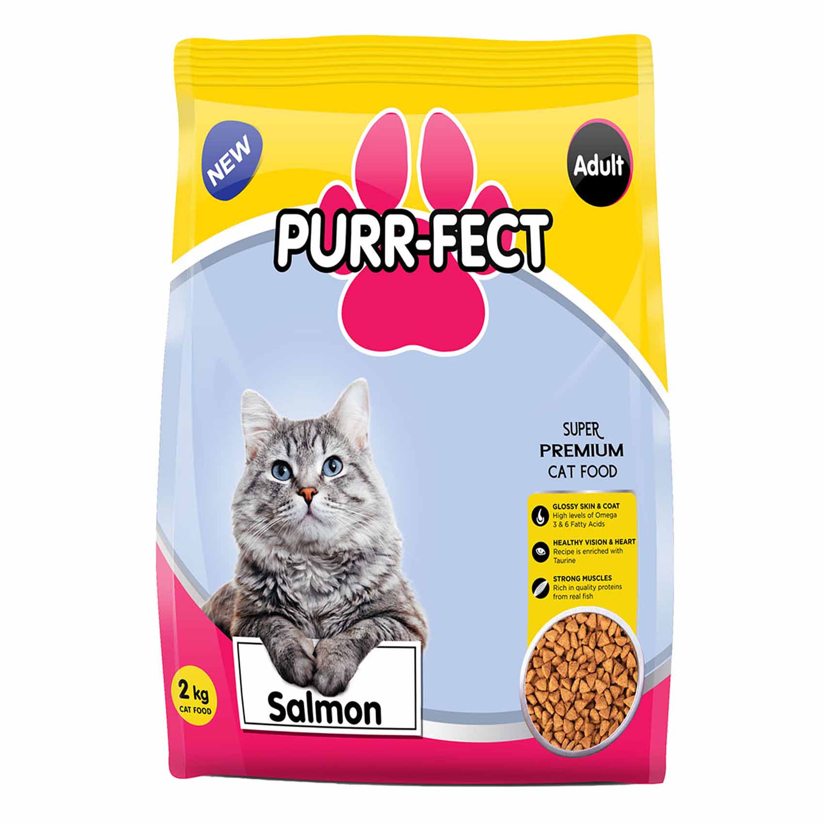 Buy Purr-fect Adult Cat Food Salmon 2kg Online | Carrefour Kenya