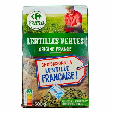 Carrefour Green Lentils 500G
