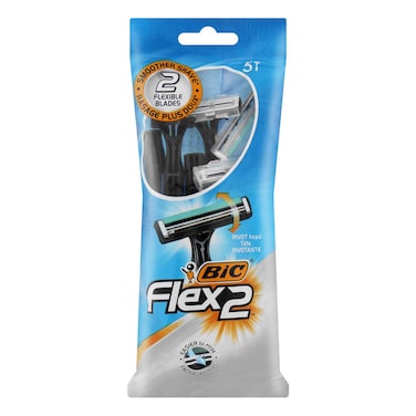 BIC Flex 2  Men&#39;s Disposable Razors pack of 5