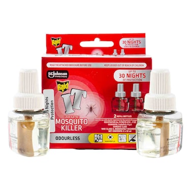 Raid LED Liquid Electric Mosquito Killer Value Pack 33ml x 2 Pieces