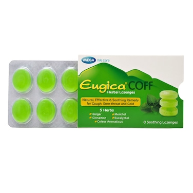 Mega Eugica Herbal 8 Soothing Lozenges 