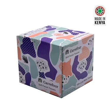 Carrefour Premium Facial Tissue 100 Pieces White