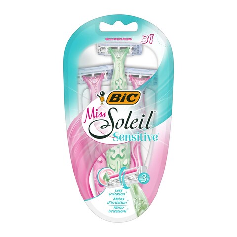 BIC Miss Soleil Sensitive Women&#39;s Disposable Razors pack of3