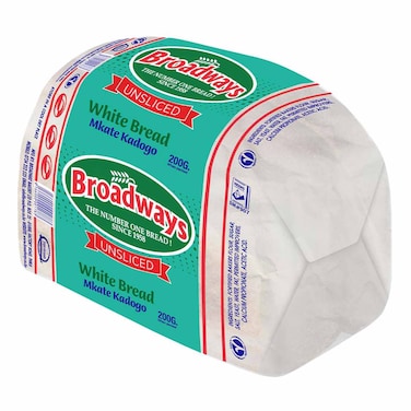Broadways White Unsliced Bread  200G