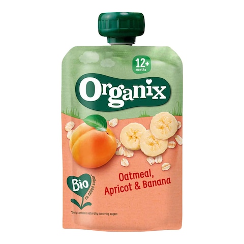 Organix Oatmeal Apricot &amp; Banana Pouch100G