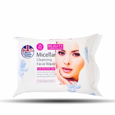 Beauty Formulas Micellar Cleansing Facial Wipes 25&#39;S