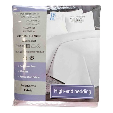 Cozy Living Bed Sheet 4Pc Lilac King
