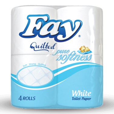 Fay White Toilet Rolls 4 Pack