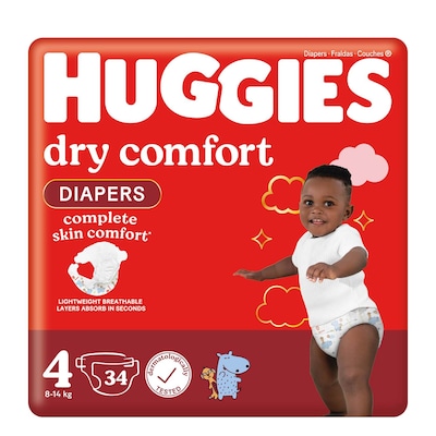 Huggies Dry Comfort Size4 8-14Kg 34S