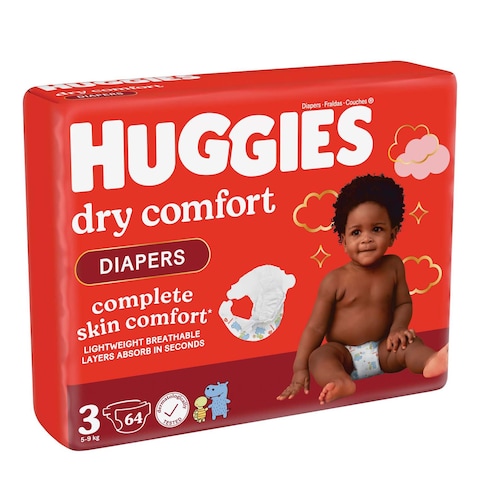 Huggies Dry Comfort Size 3 5-8Kg 64S