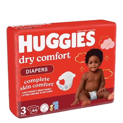 Huggies Dry Comfort Size 3 5-8Kg 64S