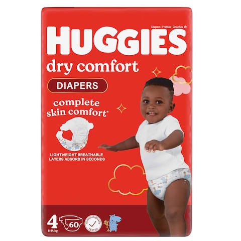 Huggies Dry Comfort 8-14Kg 60S Size 4