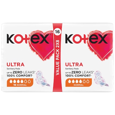 Kotex Female Pads Duos Normal 16pcs