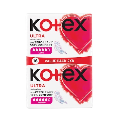 Kotex Female Pads Duos Super 16S