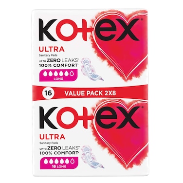 Kotex Female Pads Duos Super 16S