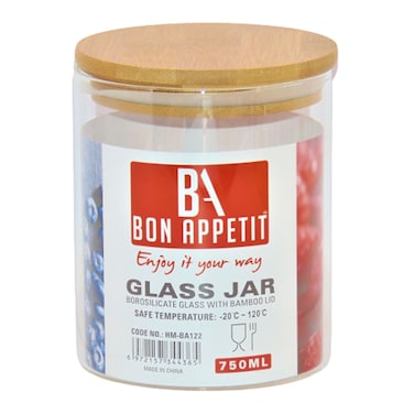 Ba Storage Jar 0L75 Bamboo Lid