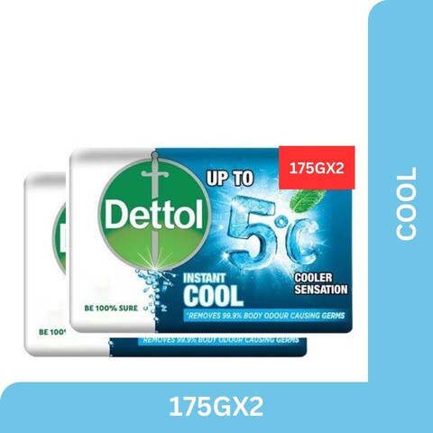 Dettol Bar Soap Cool 175Gx2